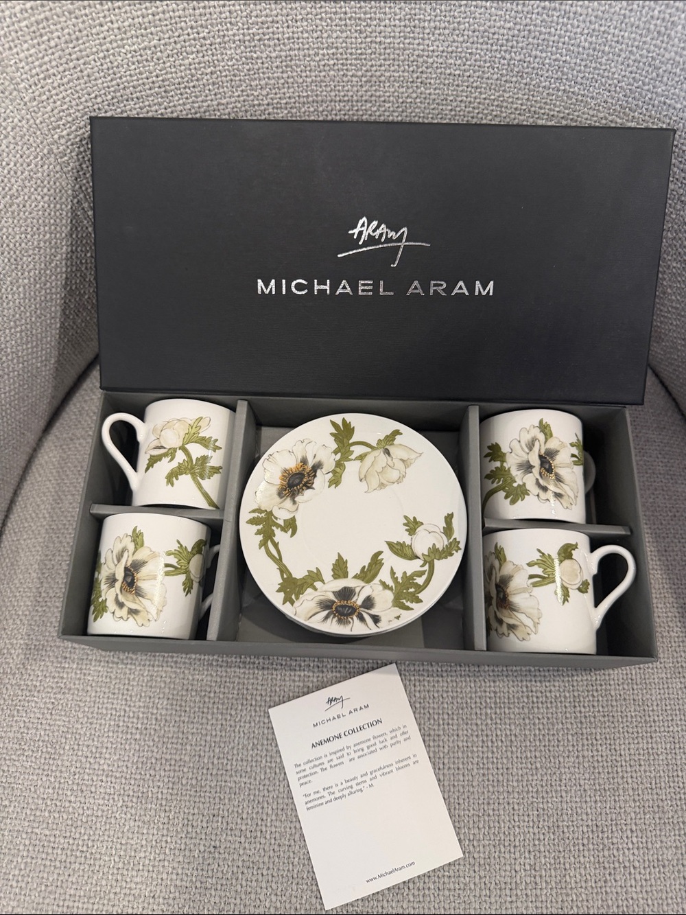 Michael Aram - Anemone Painted Demitasse Set of 4